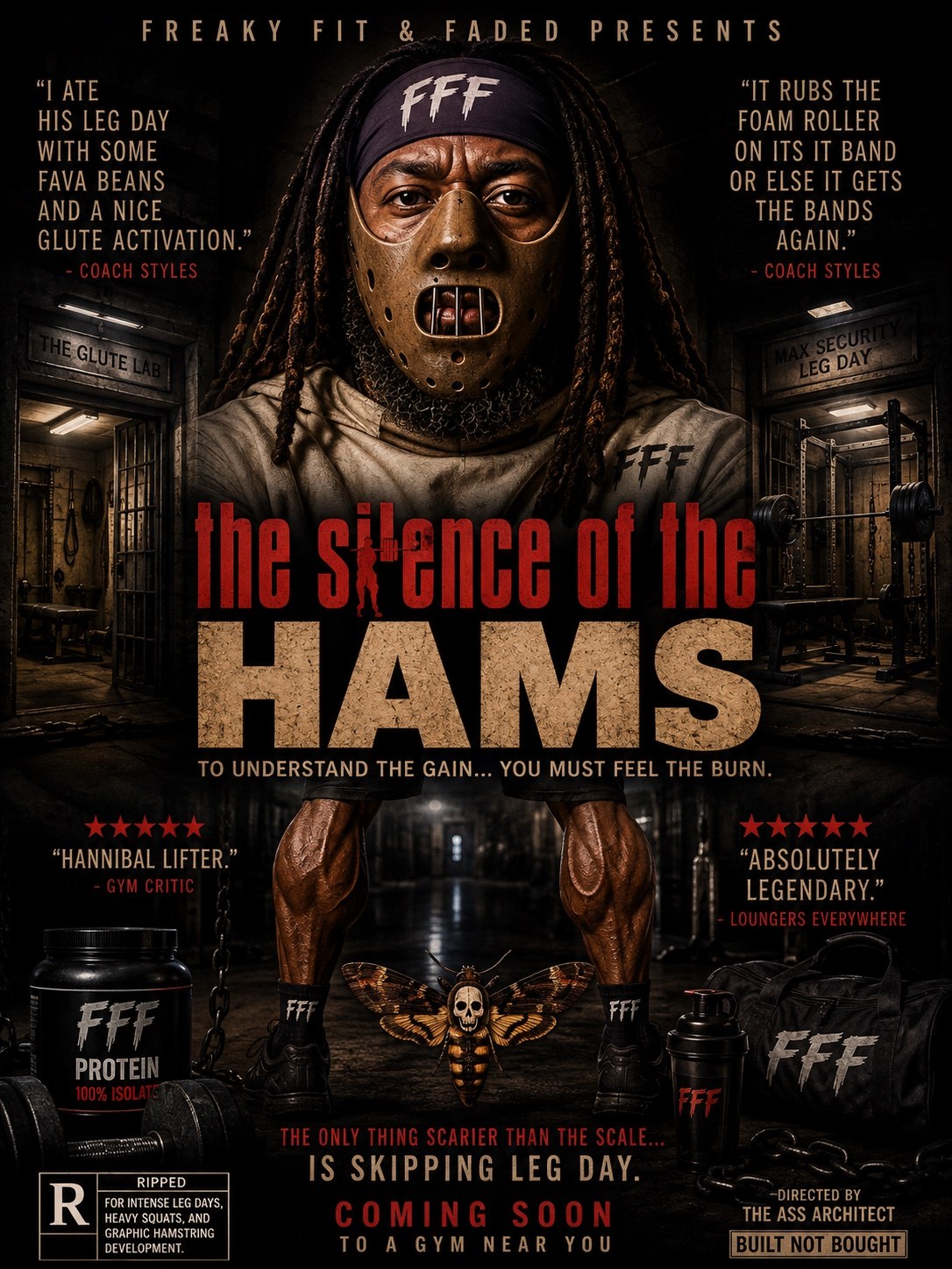THE SILENCE OF THE HAMS Freaky Fit & Faded poster