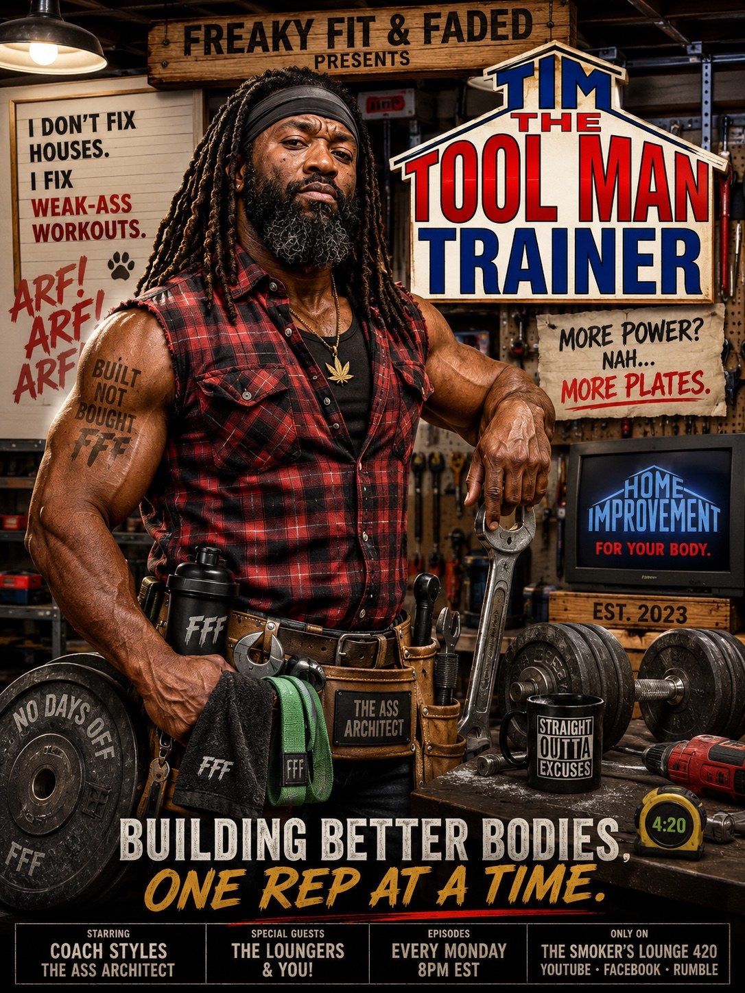 TIM THE TOOL MAN TRAINER Freaky Fit & Faded poster